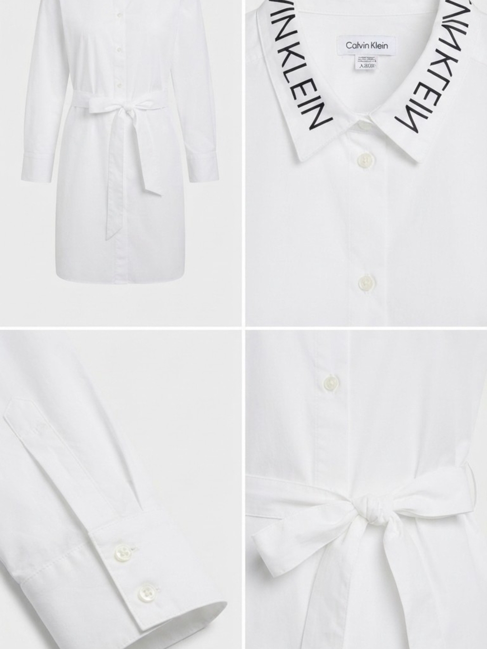 💖💖💖Calvin Klein White Button-Down Shirt Dress - Picture 2 of 6